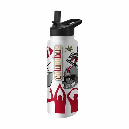 LOGO BRANDS Ohio State 34oz Native Quencher Bottle 191-S34QB-63